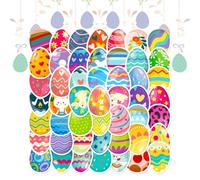 easter stickers - egg stickers, party decorations, party stickers | easter egg decals, cartoon egg decorations with water bottles