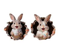 Easter Stickers for Children, 3D Self-Adhesive Decorations with Rabbit Motif and Cartoon Theme, for Children, Family, Friends, Enthusiasts, Indoor Outdoor, Refrigerator Planner Home