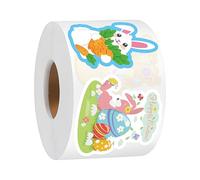 Easter Stickers for Children, Pack of 500 Decorative Paper with Eggs and Bunnies, 8 Waterproof Stickers for Easter Albums | for Scrapbook Postcards Notebook Cases for Parties
