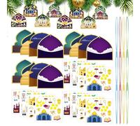 Easter Stickers for Easter Jesus Stickers - 12X Christian Decals with Ropes - Handmade Easter Jesus Scene Ornaments, Sunday School Class Craft,
