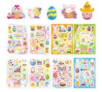 Easter Stickers for Kids 16 Sheets Bunny and Egg Stickers for Easter Crafts Classroom Activities Scrapbooking Easter Basket Fillers Party Bag Fillers
