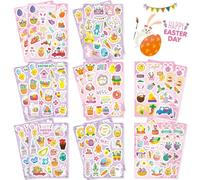 Easter Stickers, Fyvadio 282PCS Easter Eggs Bunny Rabbit Stickers for Kids Adults, Cute Easter Holiday Stickers for Skateboard, Water Bottles, Scrapbook, Junk Journal, DIY Crafts