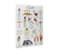 Easter story Montessori Puzzle, Educational Puzzle, Religeous Easter printables, Bible classroom decor,Jigsaw Puzzle 500 Puzzle Pieces,Puzzle Enthusiasts
