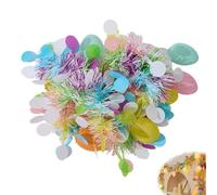 Easter String Lights,2M Easter Cracked Egg String Lights,EasterEgg Garland with LED Cracked Garl Multicolored 10 Eggs,Tinsel
