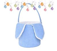 Easter Stuffed Basket, Long Ear Easter Buckets | Plush Basket for Easter, Candy Storage Decorations with Ears for Boys Girls