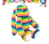 Easter Stuffed Bunny - 13.78 Inch Rainbow Soft Cute Striped Home Decor | Plush Bunny Decoration,for Girlfriend Women Kids Boys Girls Youth Teens Son Daughter Family Friends