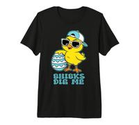 Easter Sunday Chicks Dig Me Funny Chicken Lover Boys Kids Premium T-Shirt