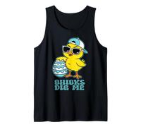 Easter Sunday Chicks Dig Me Funny Chicken Lover Boys Kids Tank Top