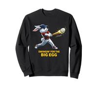 Easter Swingin For The Big Egg Baseball Lover Sweatshirt