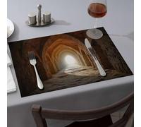 Easter Table Decorations A Long, Dark Tunnel with Light at The End Dining Place Mats Kitchen and Dining Golden Girls Gifts(4PCS)