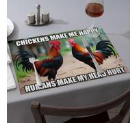 Easter Table Decorations Chickens Make Me Happy. Humans My Head Hurt. Dining Place Mats Tablecloth Table Cloth(1PCS)