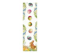 Easter Table Runner - Rabbit Egg Tablecloth | Hand-Painted Bunny Desk Decorations | 72inch For Family Friends Adults Men Women Party Holiday Wedding Home Indoor Office Kitchen Outdoors