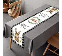 Easter Table Runner Rabbit Tablecloth Table Cover Decor for Home Room Kitchen Dinning Table Decoration 180x35cm