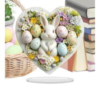 Easter Table Sign, Happy Easter Table Sign, Easter Bunny Egg Shaped Table Decoration Board, Easter Bunny Egg Shaped Table Decorations Acrylic