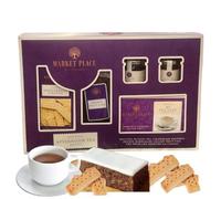 Easter Tea Hamper - Afternoon Tea and Biscuits Hamper 867g - Tea gift set with Shortbread Biscuits, 40 Tea bags, Brandy Fruit cake and Jam Preserve - Food Hamper for Men Women Couples