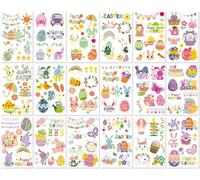 Easter Temporary Tattoos, Cute Egg Cartoon Stickers, Waterproof Stickers For Kids. 120 * 75MM
