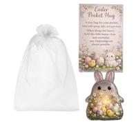 Easter Themed Affection Cards and Acrylic Hare Charm for Greeting Message Gift Giving and Festival Celebration Creative Easter Design