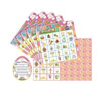 Easter-Themed Bingo Set - Religious Holiday Game For Kids | Sunday School & Family Night Activity | Includes 24 Cards, Markers & Prize Ideas (Ages 4+)
