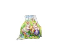 Easter Throw Blanket,Flannel Fleece Blanket Chicks, Eggs, Holidays Living Blanket for Couch Bed Sofa Travel Living Room（100x70cm/39.37x27.55in） (Mint Green)