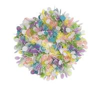 Easter Tinsel Garland Colorful Easter Egg Garland 6.5 FT Easter Garland Spring Tinsel Fringe Easter Garland for Tree Mantle Door Party Outdoor Decoration (2 Pcs)