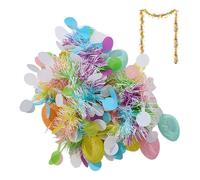 Easter Tinsel | LED Light Up Hangable - Easter Tinsel Metal Wire Decoration - for Window Porch Wall Arch Stair Railings Ceiling Classroom Party Birthday