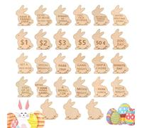 Easter Tokens - 27 Pieces Bunny Tokens for Easter Egg Hunt, Wooden Bunny Egg Reward Pieces, Fun Holiday Prize Fillers, Rewards