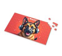Easter Toys For Kids Ages 4-8 A Dog Wearing Headphones With Musical Notes Around It. Picture Puzzle Boy Toys Puzzles 500 Pieces For Adults(1000PCS)