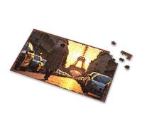 Easter Toys For Kids Ages 4-8 Man In Long Coat Walking Towards The Eiffel Tower At Sunset Picture Puzzle Toys For Boys 4-6 Gifts For 5 Year Old Girls(1000PCS)