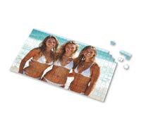 Easter Toys For Kids Ages 4-8 Three Women In White Bikinis Standing On The Beach. Picture Puzzle Boy Toys Puzzles 500 Pieces For Adults(300PCS)