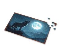 Easter Toys For Kids Ages 4-8 Wolf Howling At The Moon: A Nighttime Adventure Picture Puzzle Toys For Boys 4-6 Gifts For 5 Year Old Girls(500PCS)