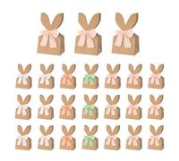 Easter Treat Bags | 24 Pieces Paper Bunny Ears - Creative Cute Bunny Easter Party Bags | Artistic Gift Packaging: For Boys Girls Birthday Holiday Party Favors DIY Crafts Snack Cookie Chocolate Cake