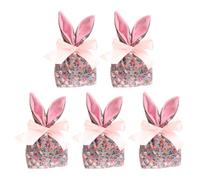 Easter Treat Bags for Easter Treat Bags - Ear Candy Gift Bags - 5x Gift Bags with Bow, Party Favors Easter Decorations for Cookie Snack To