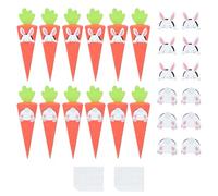 Easter Treat Boxes - Carrot Shape Candy Container - Small Treat Boxes - for Spring Birthday Party Boys Girls Youth Teens Men Women Kid Child