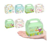 Easter Treat Boxes Happy Easter Gift Boxes Bunny Egg Hunts Basket With Handle Party Favour Decor 12PCS easter gift boxes