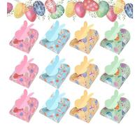 Easter Treat Boxes - Paper Packaging Case,Rabbit Lock Design Holiday Candy Boxes,for Cookie Chocolate Food Craft Toy Party Picnic Holiday