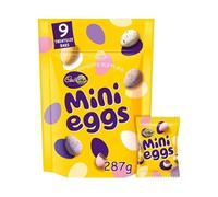 Easter Treat - Cad Mini Eggs Chocolate Eggs Bag 287g Pouch, Solid Milk Chocolate Eggs In A Crisp Sugar Shell Perfect For Sharing and Gifting For Kids and Adults for Easter Suitable for Vegetarians