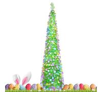 Easter Tree, 1.5 m Folding Easter Decorations | Folding Party Tree with Colourful Glitter Circles | for Home Party Spring Holidays Entrance Porch