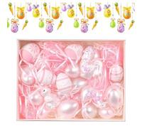 Easter Tree Ornaments, Easter Decoration Set, Festival Party Preferred Spring Party Hangable Egg Ornaments, Spring Easter Bowl Fillers for Home, Church, School, Garden, Yard