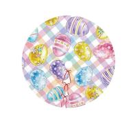 Easter Tree Skirt, Happy Rabbit Gnome Xmas Tree Skirts Mat, Bunny Easter Eggs Mat for Holiday Party Indoor Outdoor Home Office Decoration (Blue)