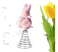 Easter Tree Topper - Festival Moss Rabbit Spring Ornament - Spring Bunny Topper - for Home Gathering Farmhouse Porch Mantel Cabinet Basket Centerpiece Party Celebration