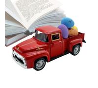 Easter Truck Decor | Educational Pickup Model with Eggs | Happy Spring Small Truck Decorations, Easter Farmhouse Metal Car Model for Holiday Decor