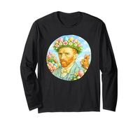 Easter Van Gogh Self Portrait Fine Art Painting Bunny Funny Long Sleeve T-Shirt