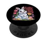 Easter Vibes Only Cute Spring Bunny Eggs Positive Quote PopSockets Adhesive PopGrip