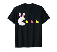 Easter Video Game Bunny Ears Eating Retro Men Boys Kids Teen T-Shirt