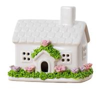 Easter Village Houses, LED Lighted Ceramic Houses for Decoration, 4.4x3.3x4.5 Inch Miniature House for Home Office Tabletop Decor, Easter Village, Tiny Homes
