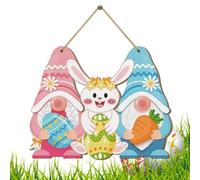 Easter Welcome Sign, Easter Door Decorations, Easter Wooden Easter Mouth Sign | Bunny Spring Decor Wall Ornament Hangable for Window, Dining Table, Interior, Home