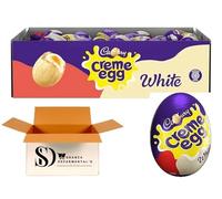 Easter White Chocolate Creme Eggs 40g - Pack of 48 | Classic Cream Filled Easter Chocolate Eggs | Bulk Buy for Egg & Party Pack