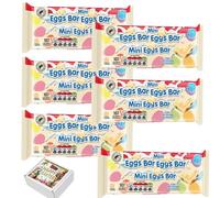 Easter White Chocolate Mini Eggs Sharing Bar 100g with Gift Box - Smooth & Creamy White Chocolate Bar with Crunchy Sugar-Coated Mini Egg Pieces, Ideal for Easter Gifting -Mb (6 x Bars)