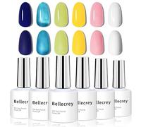 Easter White Gel Nail Polish Set Macaroon Pink Nail Gel Polish Kit Dark Blue Lake Blue Nail Polish Gel Set Spring Summer Green Gel Nails Polish Soak Off Yellow Gel UV Nail Polish Nail Art Design