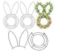 Easter Wire Frame - Decorative Element for Easter Parties - Set of 4 for Making Garlands - for Home Office Garden Entrance Door Balcony Indoor and Outdoor